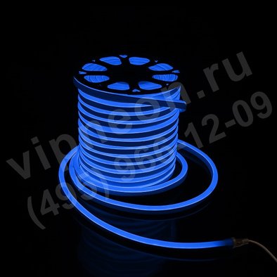 Гибкий неон - LED Neon Flex, цвет синий, 15*26мм, цена за 1м