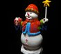 Световая фигура "Снеговик с подарком" 130*85*65 см из стекловолокна